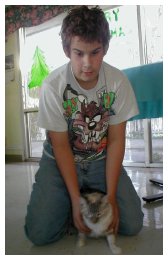 Jeff brings his cat to share.